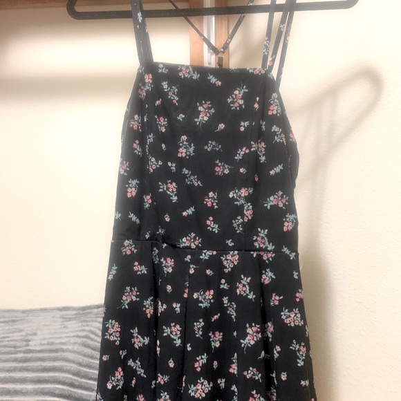 Xhilaration Pants - Black Floral Short Romper